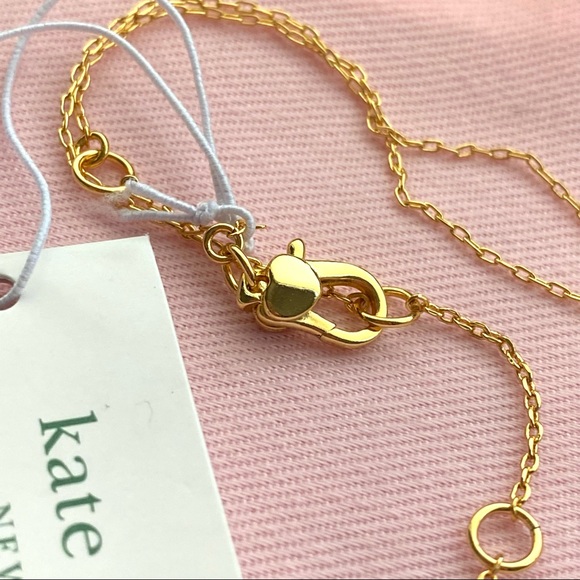 NWT Kate Spade Say Yes Gold Plated Oui Pendant Necklace - Picture 6 of 8